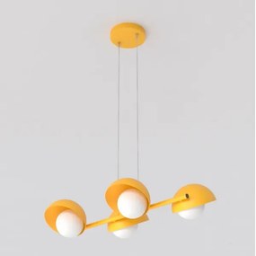 Candelabru suspendat pe cablu BOOM 4xG9/8W/230V, portocaliu