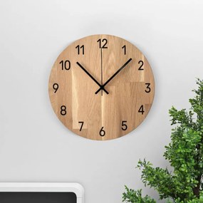SENTOP | Ceas de perete de lux din lemn de stejar de calitate | QRKOM