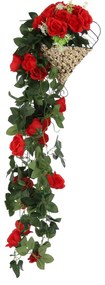 Floare artificiala, rosu, 90 cm