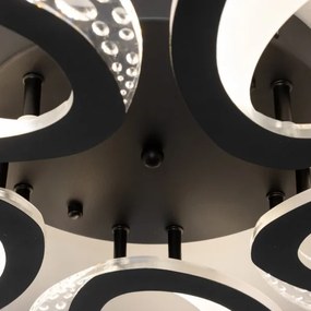 Lustră LED dimabilă aplicată Brilagi TWIST LED/65W/230V 3000-6500K negru + telecomandă