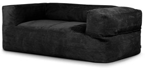 Fotoliu bean bag negru cu tapițerie din catifea reiată Sofa MooG – SLOWDOWN