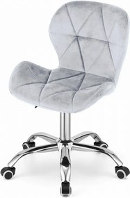 OFERTA Scaun de birou gri deschis AVOLA VELVET calitate II