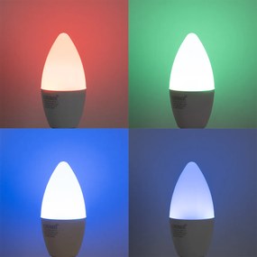 Bec LED E14 reglabil C37 Opal 4.9W 470lm 2700-6500K