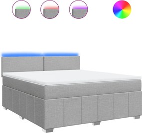 vidaXL Pat continental, gri deschis, 180x200 cm, material textil