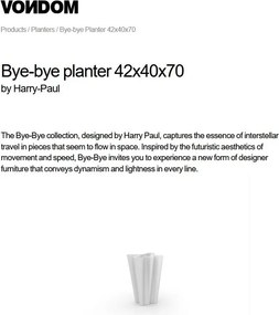 Ghiveci de flori / Jardiniera plante design decorativ modern pentru amenajari interioare si exterioare, BYE-BYE PLANTER 58004R Vondom