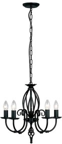 Lustră pe lanț Elstead ART5-BLACK ARTISAN 5xE14/60W/230V