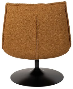 Fotoliu galben ocru cu tapițerie din stofă bouclé Jax – White Label