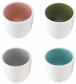 Set 4 Pahare Cafea Novum Summer 150ml  si 250ml(Verde, Gri, Corai, Albastru)