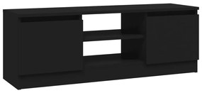Comodă tv cu ușă, negru, 102x30x36 cm