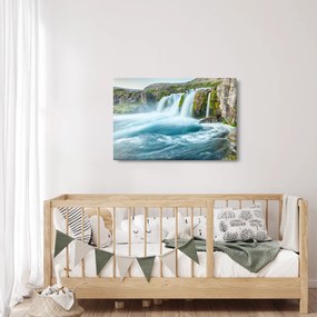 Tablou - Stânci și cascade (90x60 cm)