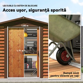 Outsunny Magazie Grădină Magazie Pentru Unelte Grădină Cu Uși Glisante 235.7x152x208.7cm | Aosom Romania
