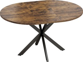 HOMCOM Masă de Sufragerie Extensibilă pentru 4-6 Persoane, 100-135cm, Maro Rustic | Aosom Romania