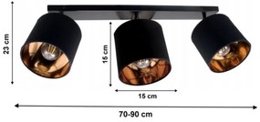 Lampă spot SOFIA 3xE27/60W/230V negru