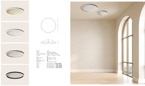 Plafoniera LED CCT, diametru 40cm, BRUSHED COFFEE ZB-25162