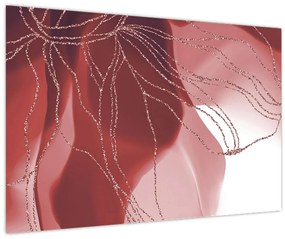 Tablou - Floare abstractă roșie N⁰1 (90x60 cm)