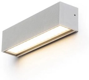 Lumina LED CAMARGUE de perete gri argintiu sticla satinata 230V LED 6W IP65 3000K