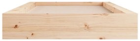 Cadru de pat mic Single 2FT6, 75x190 cm, lemn masiv Maro, 75 x 190 cm
