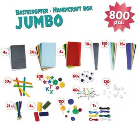 TRUSA CREATII HANDMADE JUMBO BLUE CU 800 ACCESORII INCLUSE - LENA (LE42665)