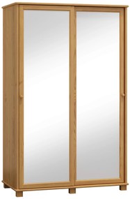 Dulap din lemn de pin 120 cm uși glisante cuier 2D nr7 culori