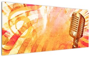 Tablou - Microfon retro (120x50 cm)
