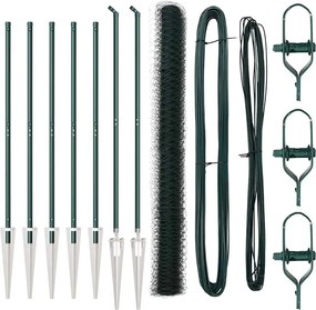 vidaXL Stâlp de gard. Verde 10 x 1,6 m (plasă de 36 mm) Oțel și PVC