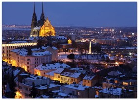 Tablou pe sticlă - Catedrala Sf. Peter și Paul, Brno, Republica Cehă (70x50 cm)