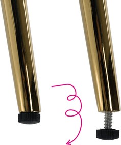 Fotoliu de design, ţesătură Velvet galbenă/gold crom auriu, EZIO