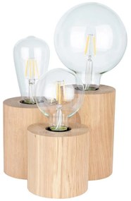Spot-Light 2266374 - Lampă de masă VINCENT 3xE27/15W/230V, stejar