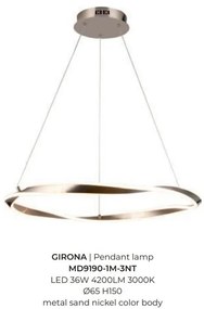 Lustra suspendata LED design circular GIRONA 65cm