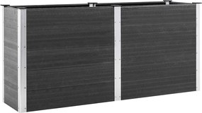 vidaXL Strat înălțat de grădină, gri, 200x50x91 cm, WPC