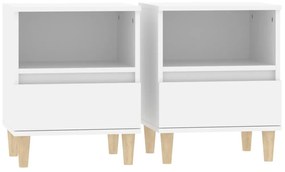 821795 vidaXL Noptiere, 2 buc., alb, 40x35x50 cm