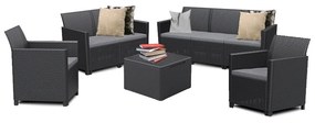 Set mobilier de grădină Claire cu 7 locuri, grafit