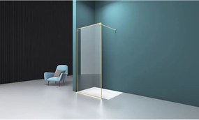 Paravan de dus tip Walk-in auriu periat Rune Borr 90x200 cm