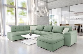 Colțar Talina cu funcție de dormit (Dreapta U) (Uttario Velvet 2954 + Uttario Velvet 2954 + Evo 29). 1059436