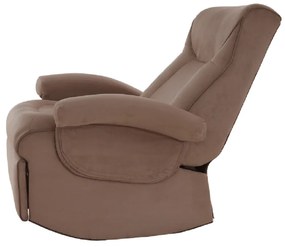 Fotoliu relaxant, cu funcţie electrică de vibraţie, textil maro, SUAREZ