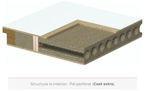 Usa cu toc reglabil HDF PORTA VIENA - ST DR 95-140 mm, DR, Alb, Vopsea Standard