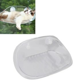 Hamac pentru pisici CATNEST 9172, Cu ventuze, Suspendat, Pana la 10 kg, Transparent