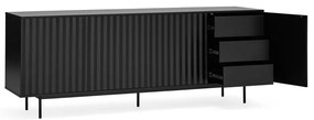 Comodă neagră joasă 211x80 cm Sierra – Teulat