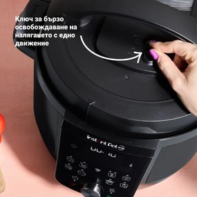 Instant Pot Plus 60 WiFi, 1000W, 5.7 l, 9 programe, control WiFi, ecran LCD, oțel inoxidabil, negru