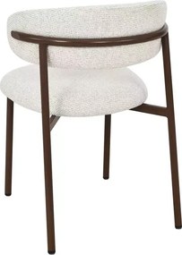 Scaun de sufragerie tapitat ROCKET, nuc/bej