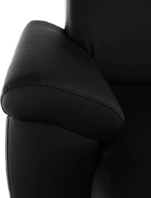 Colţar în formă de U, piele ecologică neagră, model stânga, BITER U