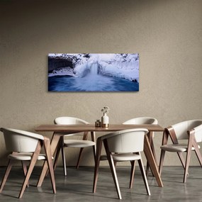 Tablou cu cascadele iarna (120x50 cm)