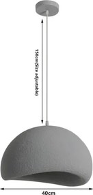 BRILAGI - Lustră suspendată pe cablu WABI SABI 1xE27/60W/230V Ø 40 cm gri