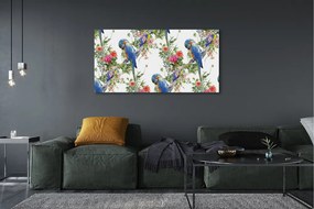 Tablouri canvas Păsări pe o ramură cu flori