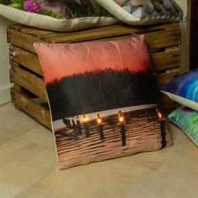 Perna decorativa cu iluminare LED amurg - 38 x 38 cm