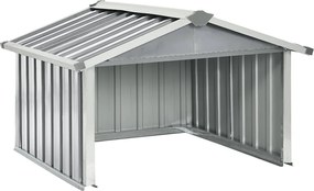 vidaXL Șopron robot de gazon, gri, 92x97x63cm, oțel zincat