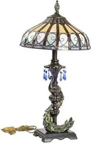 Lampa de masa Tiffany Paun h 72 cm