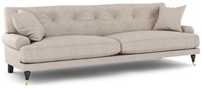 Canapea Seattle E105Numărul de locuri: 3, Beige, 222x100x87cm, Tapiterie, Picioare: Lemn, Role