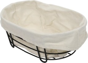 Coș pentru pâine Bistro, cadru metalic oval