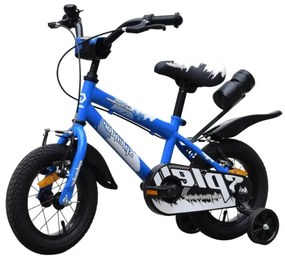 Bicicleta pentru copii NOVOKIDS™ Splend'Or Boom PRO Edition, Cu bidon pentru apa, Roti 12" inch, Maxim 50 kg, Cadru din otel, Roti ajutatoare